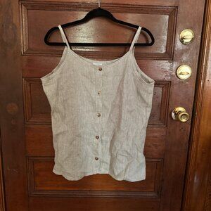 Sand Snow 100% Linen Cami Top